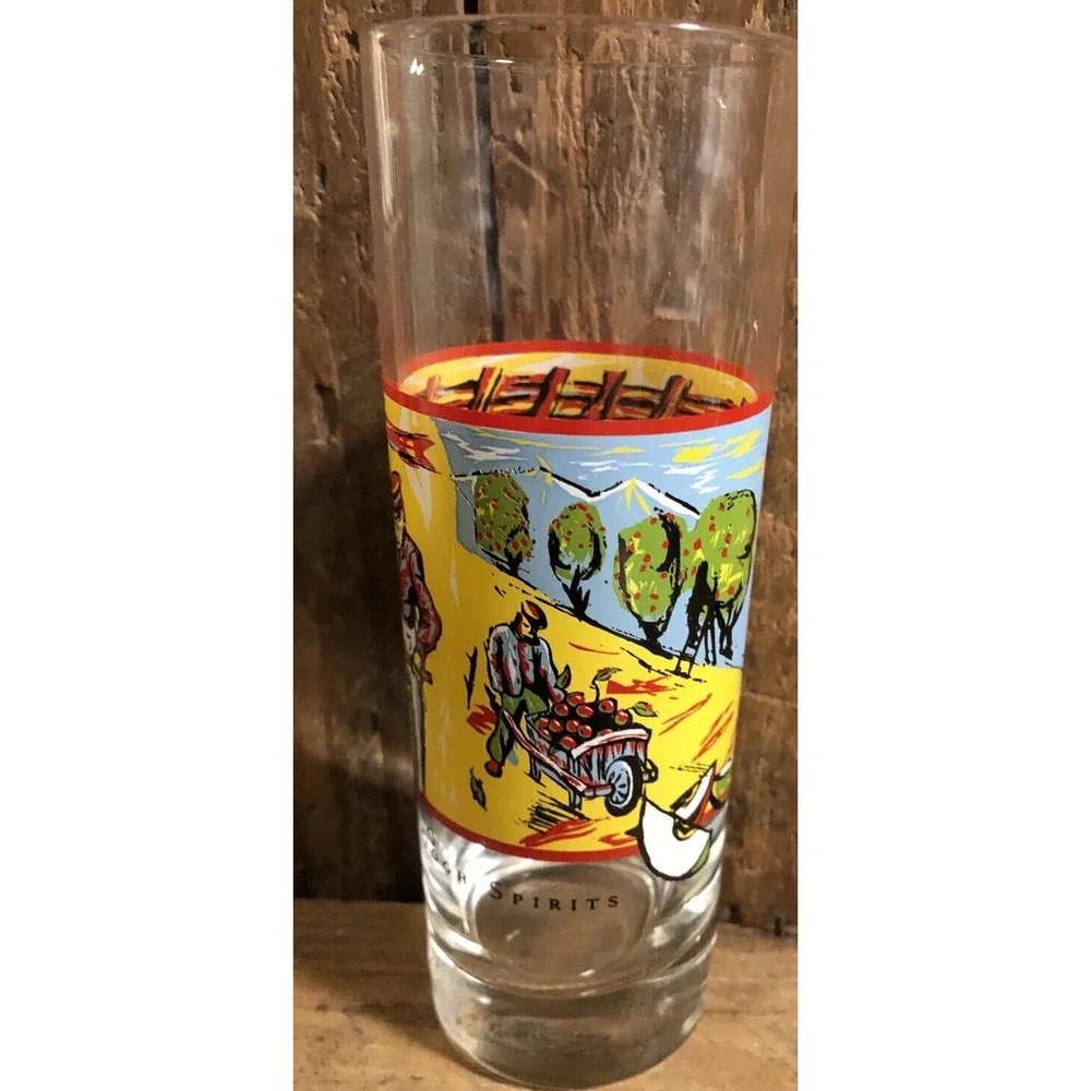 Tall Bourbon Drinking Glass Wild Appel Glass by Vincent Van Gogh Spirits Barware